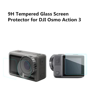 Для DJI Action 3 Защита Объектива Переднего и заднего экрана Дисплея HD Закаленное Стекло для Спортивной Камеры DJI Osmo Action3 Аксессуары