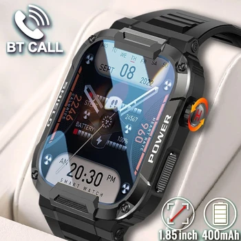 Прочные Военные Смарт-часы Мужские Для Android IOS, Спортивные Часы Ip68, Водонепроницаемые 1,85 