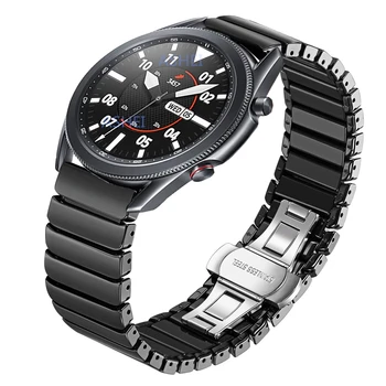 Роскошный керамический ремешок для Samsung Galaxy Watch3 45 мм 41 мм, ремешок 20 мм 22 мм, сменный браслет в деловом стиле для Active 2 40 мм 44 мм