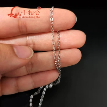 Цепочка в виде змеи из стерлингового серебра 925 пробы для Женщин 40 см/45 см 0,7/0,8 мм, ожерелье-цепочка